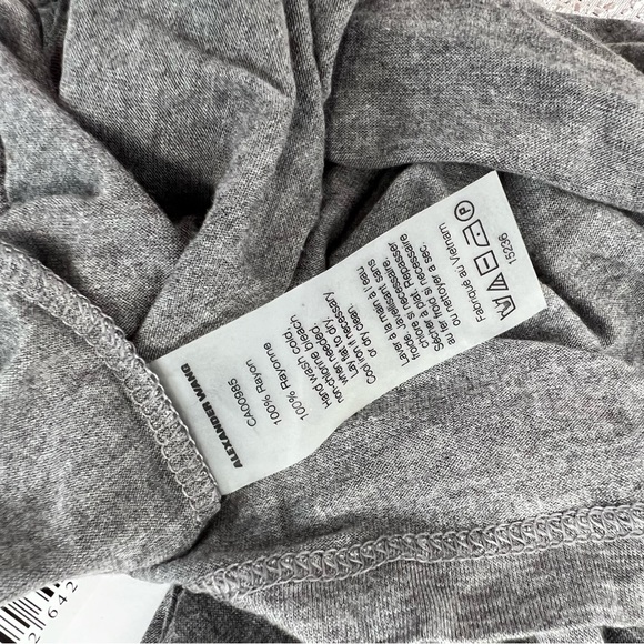 NWT T Alexander Wang Heather Grey Jersey Classic T-Shirt Top Tee M Short Sleeve - Picture 7 of 14